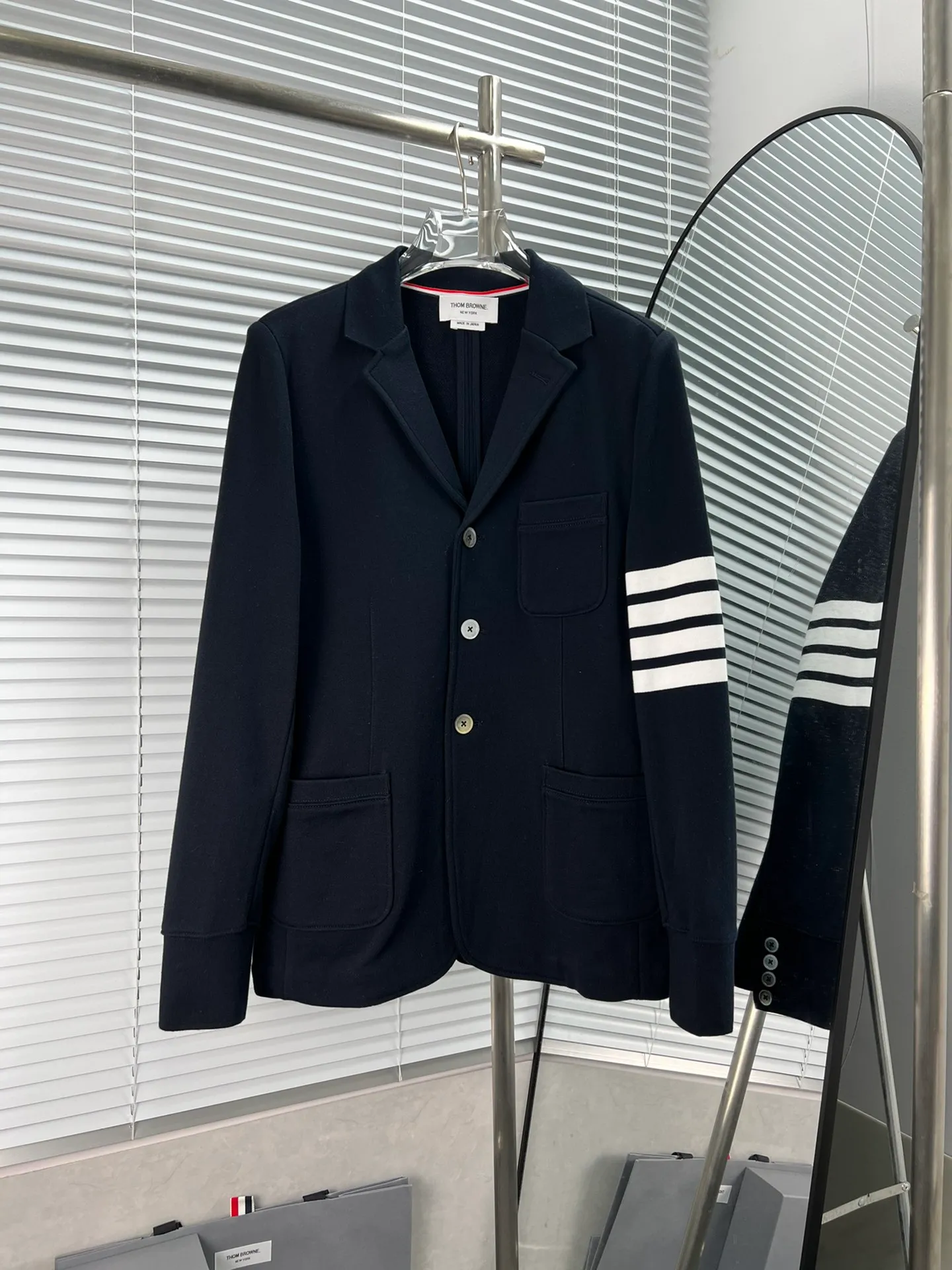 THOM BROWNE 380 ， ，ZP ， ， ， ， ， 360 ， Sizes：012345 ：Navy Blue Gray